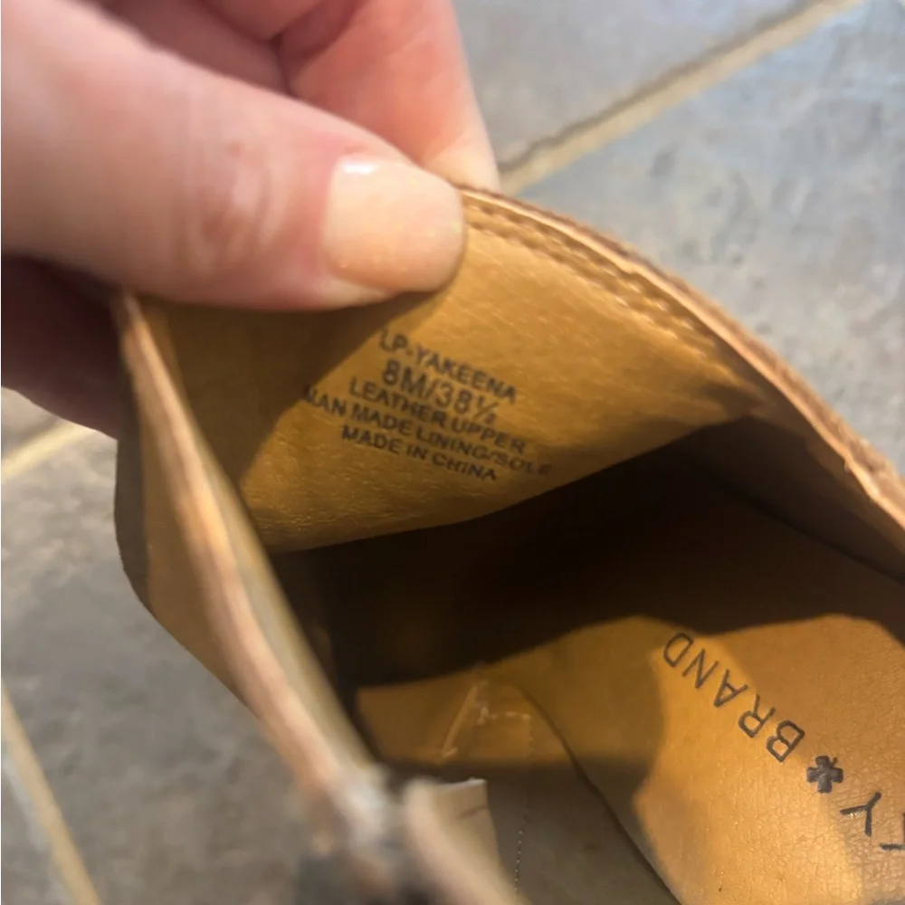 Lucky Brand Tan Suede Wedge Boots - Picture 3 of 6